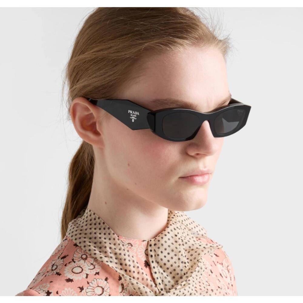 Prada Symbole SPRB16 Black Sunglasses – Slate Gray Lenses – Made in Italy